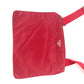 PRADA Shoulder Bag Nylon Red Pochette Triangle logo plate Women Used Authentic