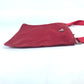 PRADA Shoulder Bag Nylon Red Pochette Triangle logo plate Women Used Authentic