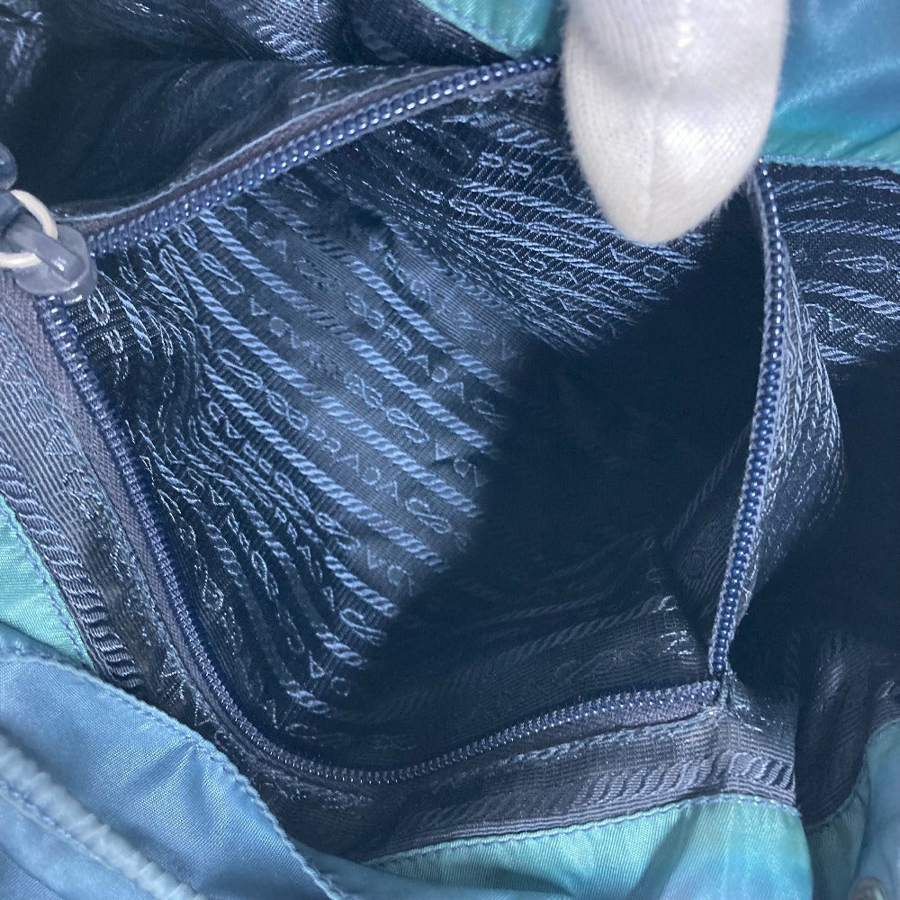 PRADA Backpack Nylon blue backpack bag Triangle logo plate unisex(Unisex) Used Authentic