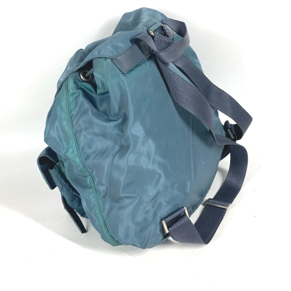 PRADA Backpack Nylon blue backpack bag Triangle logo plate unisex(Unisex) Used Authentic
