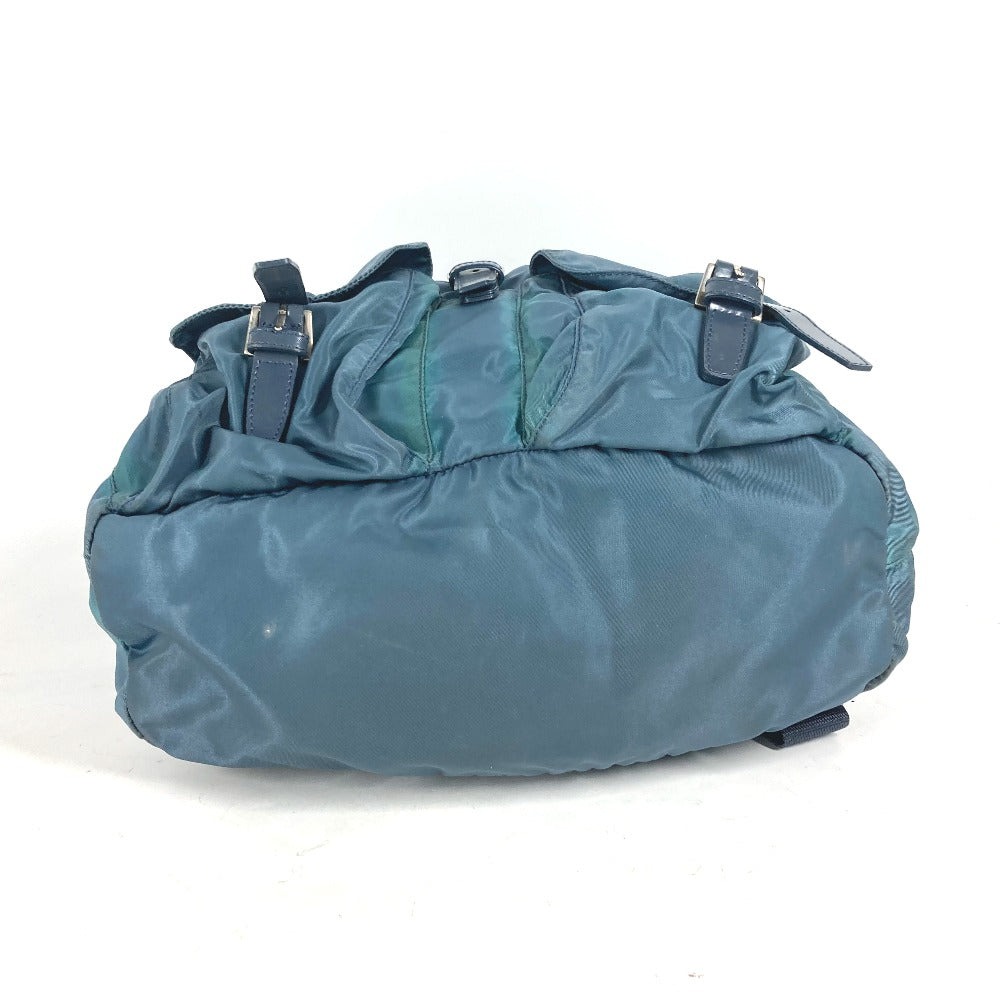 PRADA Backpack Nylon blue backpack bag Triangle logo plate unisex(Unisex) Used Authentic
