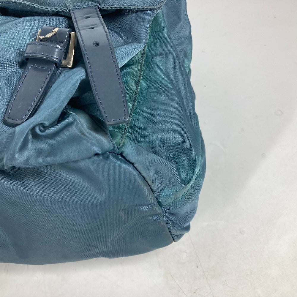 PRADA Backpack Nylon blue backpack bag Triangle logo plate unisex(Unisex) Used Authentic