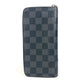 LOUIS VUITTON Long Wallet Purse N61653 Damier Grafitto Canvas black Damier Grafitte Portefeuille Vasco mens Used Authentic