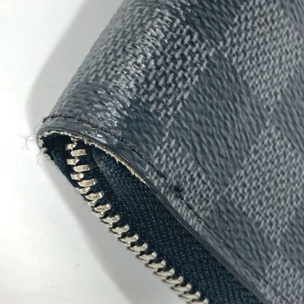 LOUIS VUITTON Long Wallet Purse N61653 Damier Grafitto Canvas black Damier Grafitte Portefeuille Vasco mens Used Authentic