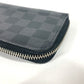 LOUIS VUITTON Long Wallet Purse N61653 Damier Grafitto Canvas black Damier Grafitte Portefeuille Vasco mens Used Authentic