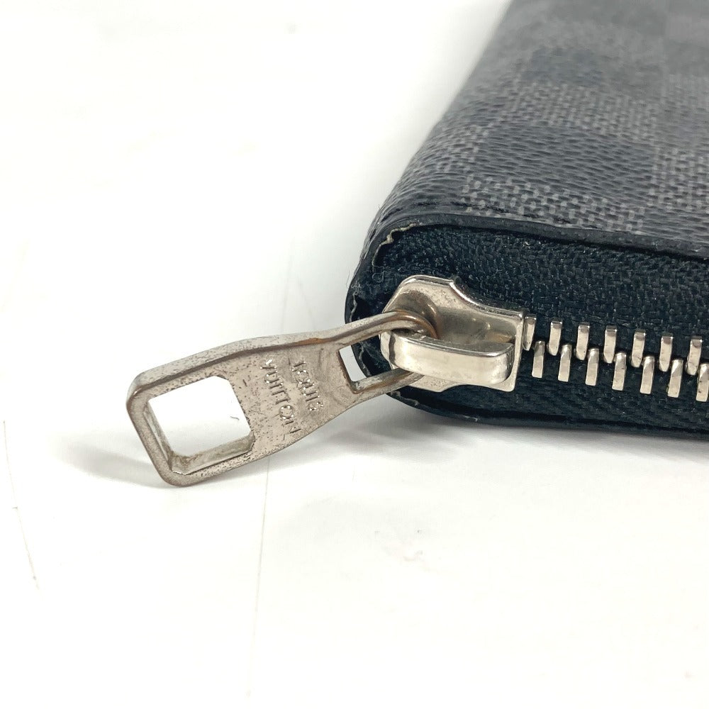 LOUIS VUITTON Long Wallet Purse N61653 Damier Grafitto Canvas black Damier Grafitte Portefeuille Vasco mens Used Authentic