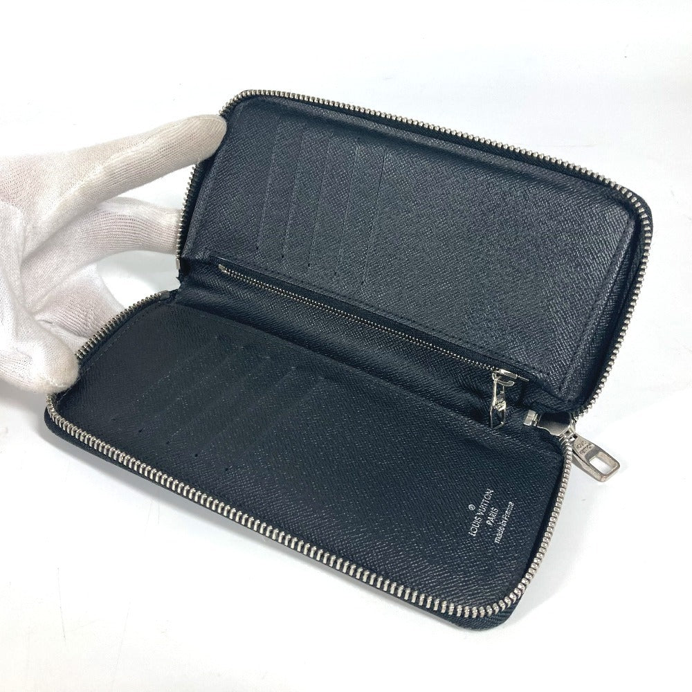 LOUIS VUITTON Long Wallet Purse N61653 Damier Grafitto Canvas black Damier Grafitte Portefeuille Vasco mens Used Authentic