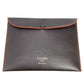 LOEWE Shoulder Bag leather Brown Anagram logo punching Women Used Authentic