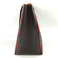 LOEWE Shoulder Bag leather Brown Anagram logo punching Women Used Authentic