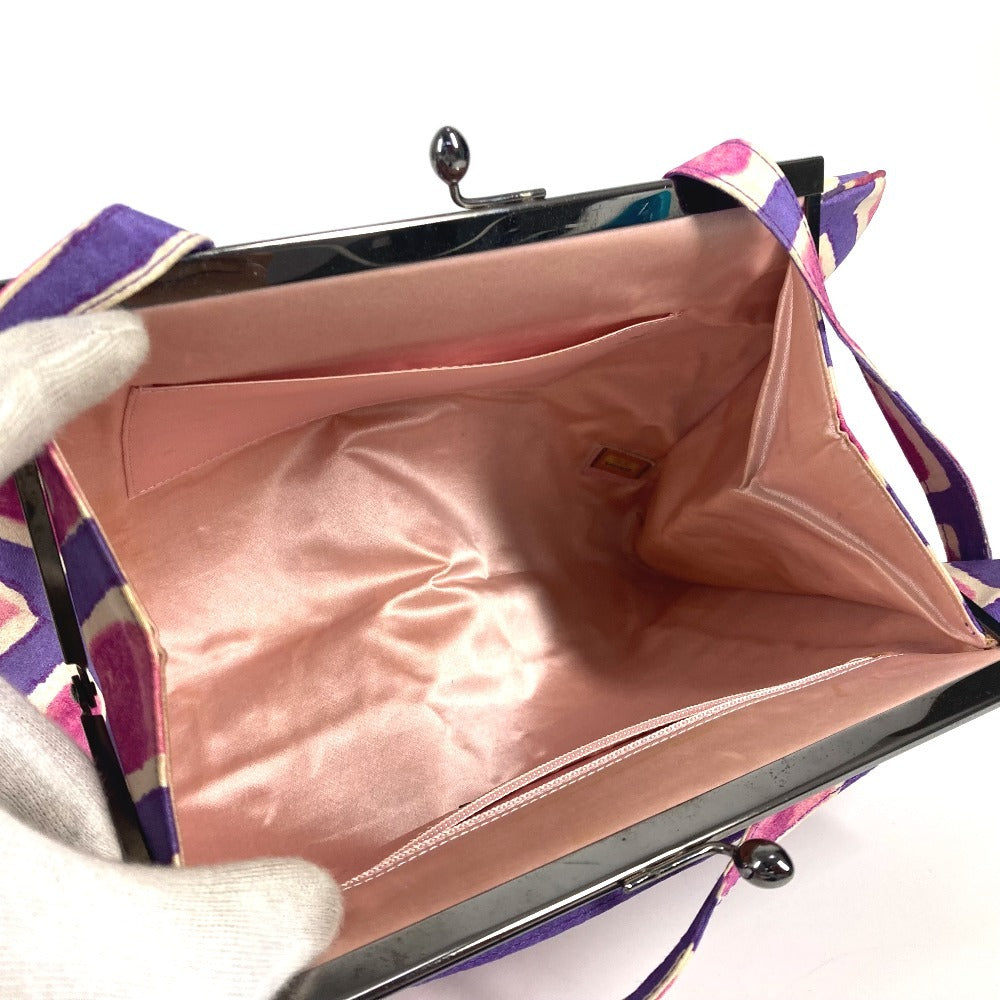 CHANEL Handbag Nylon canvas pink Gamaguchi