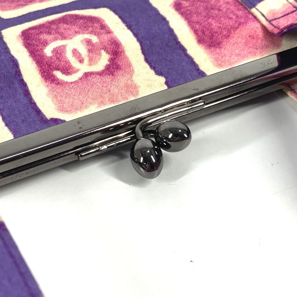 CHANEL Handbag Nylon canvas pink Gamaguchi