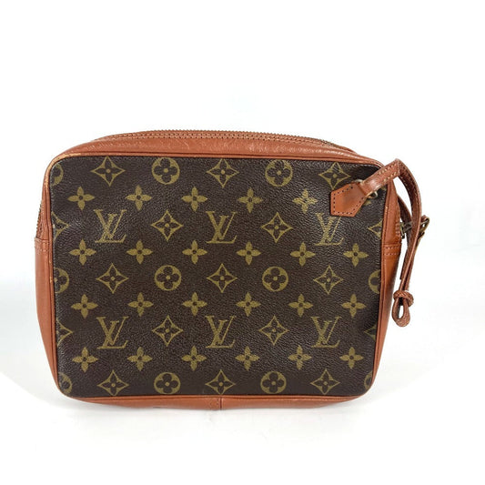 LOUIS VUITTON Clutch bag Monogram canvas Brown Monogram Saxophone unisex(Unisex) Used Authentic