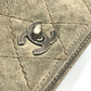 CHANEL Shoulder Bag Leather / suede green vintage CC COCO Mark Matelasse Quilting