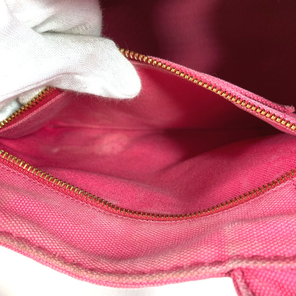 PRADA Handbag canvas pink Canapa Women Used Authentic