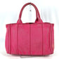 PRADA Handbag canvas pink Canapa Women Used Authentic