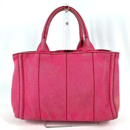 PRADA Handbag canvas pink Canapa Women Used Authentic