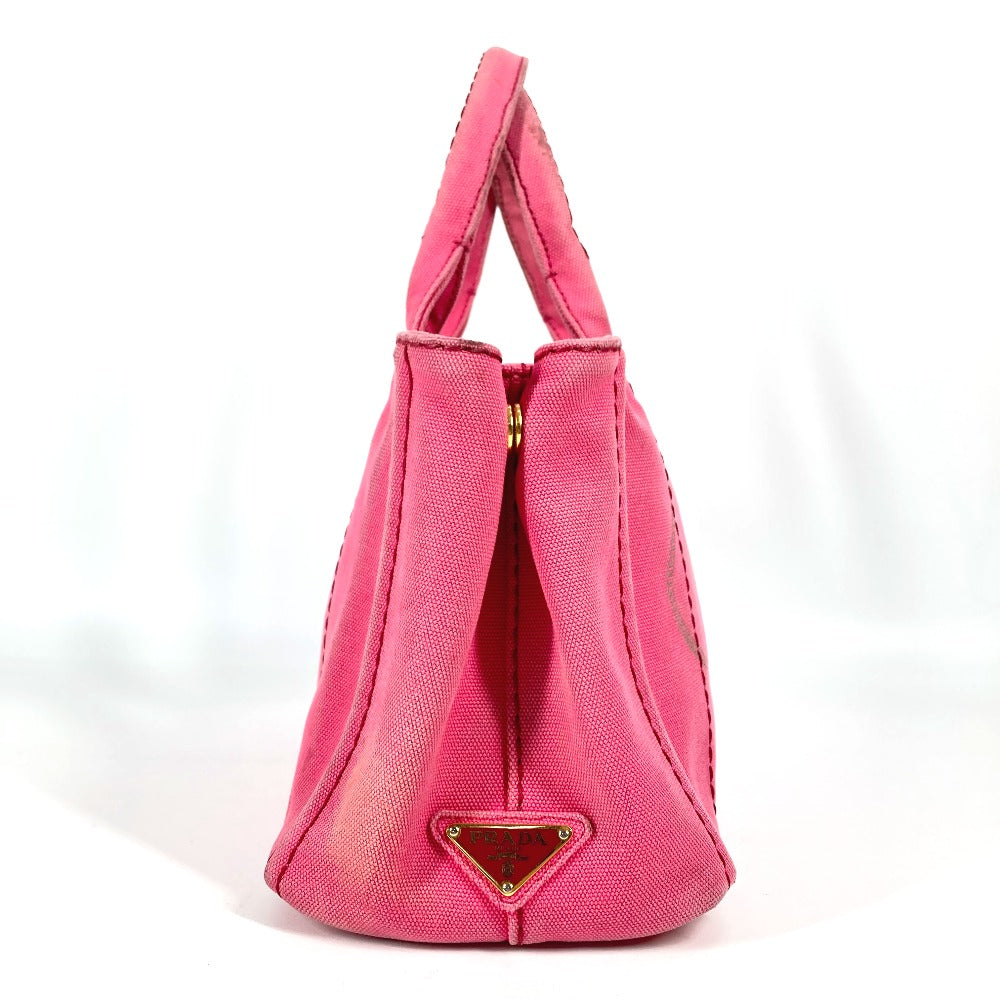 PRADA Handbag canvas pink Canapa Women Used Authentic
