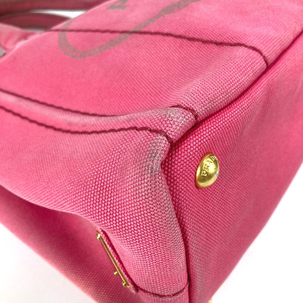 PRADA Handbag canvas pink Canapa Women Used Authentic