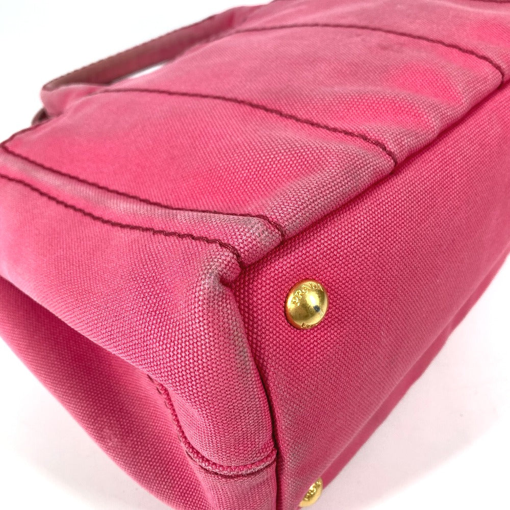 PRADA Handbag canvas pink Canapa Women Used Authentic