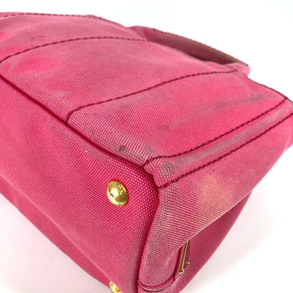 PRADA Handbag canvas pink Canapa Women Used Authentic