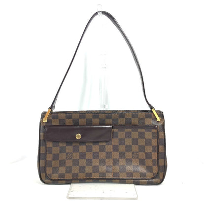 LOUIS VUITTON Shoulder Bag N51129 Damier canvas Brown Damier Aubagne Women Used Authentic