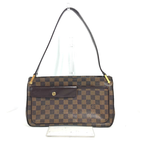 LOUIS VUITTON Shoulder Bag N51129 Damier canvas Brown Damier Aubagne Women Used Authentic
