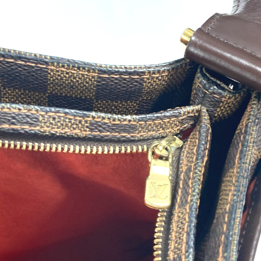 LOUIS VUITTON Shoulder Bag N51129 Damier canvas Brown Damier Aubagne Women Used Authentic