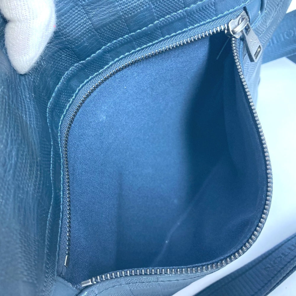 LOUIS VUITTON Shoulder Bag N41285 Damier Anfini Leather Navy Damier Anfini District PM unisex(Unisex) Used Authentic