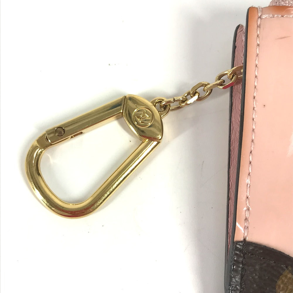 LOUIS VUITTON Coin case M63853 Patent leather pink Monogram Vernis Miroir Pochette cree