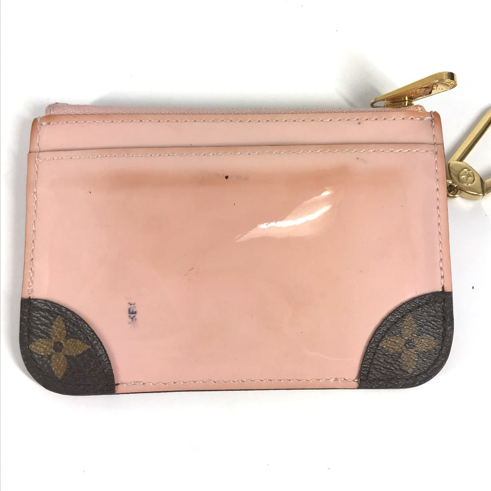 LOUIS VUITTON Coin case M63853 Patent leather pink Monogram Vernis Miroir Pochette cree