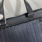 PRADA Business bag saffiano leather Navy Triangle logo plate