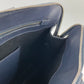 PRADA Business bag saffiano leather Navy Triangle logo plate