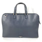 PRADA Business bag saffiano leather Navy Triangle logo plate