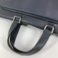 PRADA Business bag saffiano leather Navy Triangle logo plate