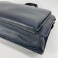 PRADA Business bag saffiano leather Navy Triangle logo plate