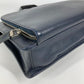 PRADA Business bag saffiano leather Navy Triangle logo plate