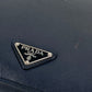 PRADA Business bag saffiano leather Navy Triangle logo plate