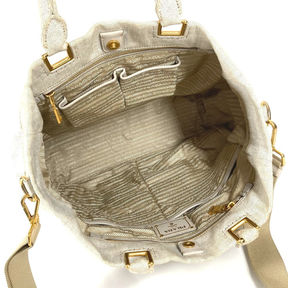 PRADA Shoulder Bag canvas Ivorytype 2WAY bag Canapa logo