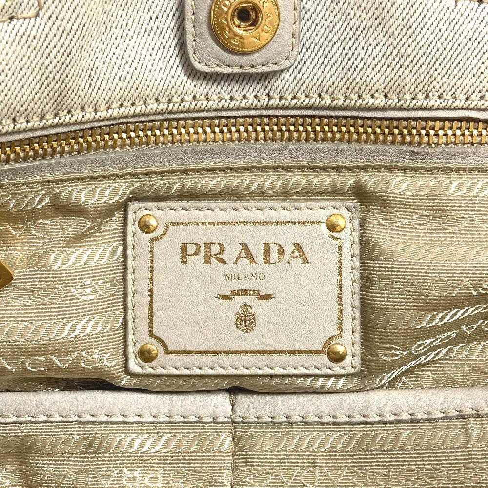 PRADA Shoulder Bag canvas Ivorytype 2WAY bag Canapa logo