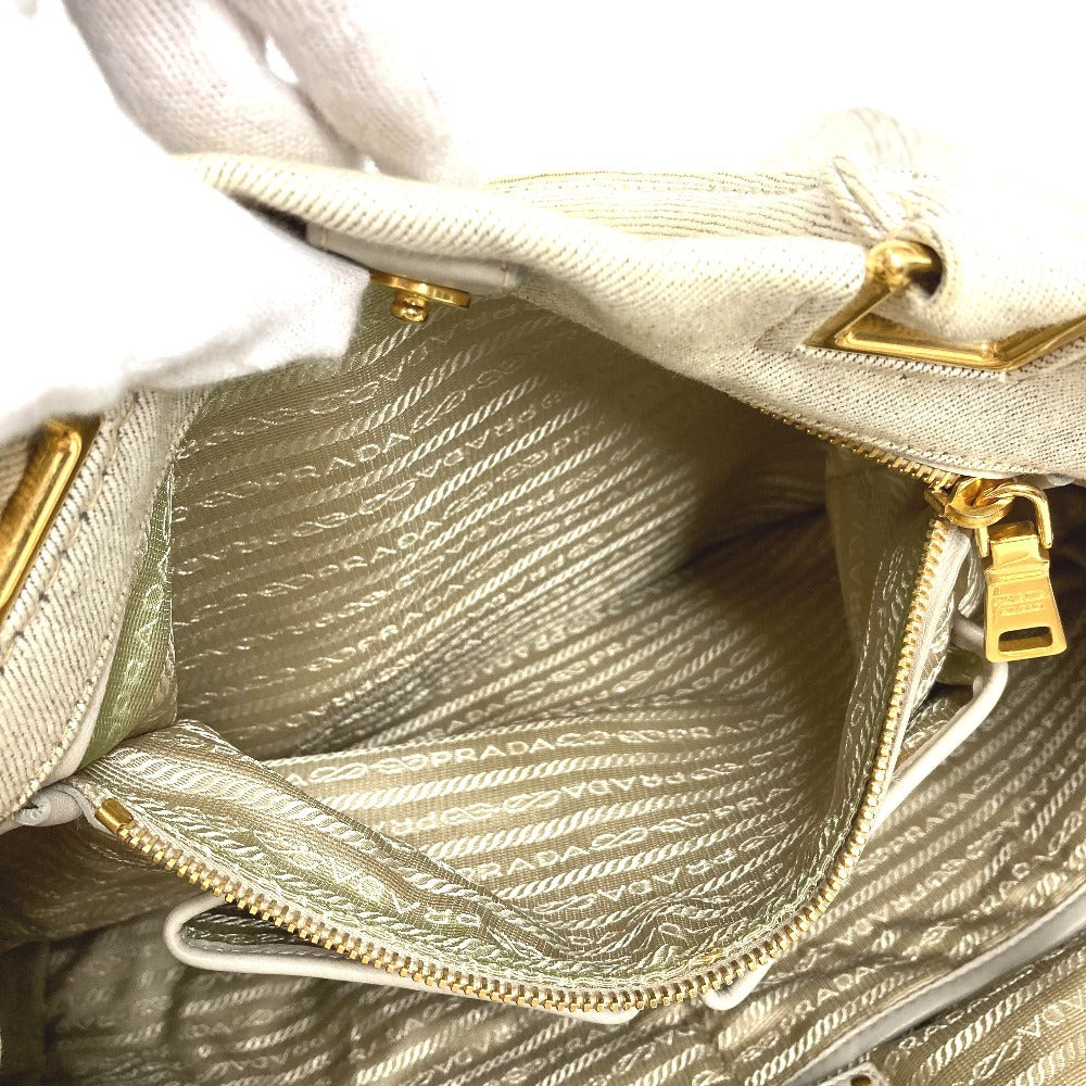 PRADA Shoulder Bag canvas Ivorytype 2WAY bag Canapa logo