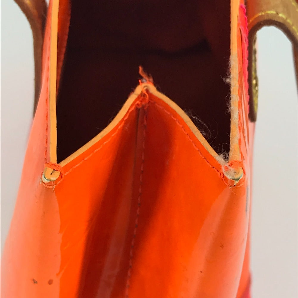 LOUIS VUITTON Handbag M91905 Monogram Vernis Orange Monogram Vernis Fluo Lead PM Women Used Authentic