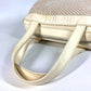 CHANEL Shoulder Bag Leather / canvas Ivorytype logo