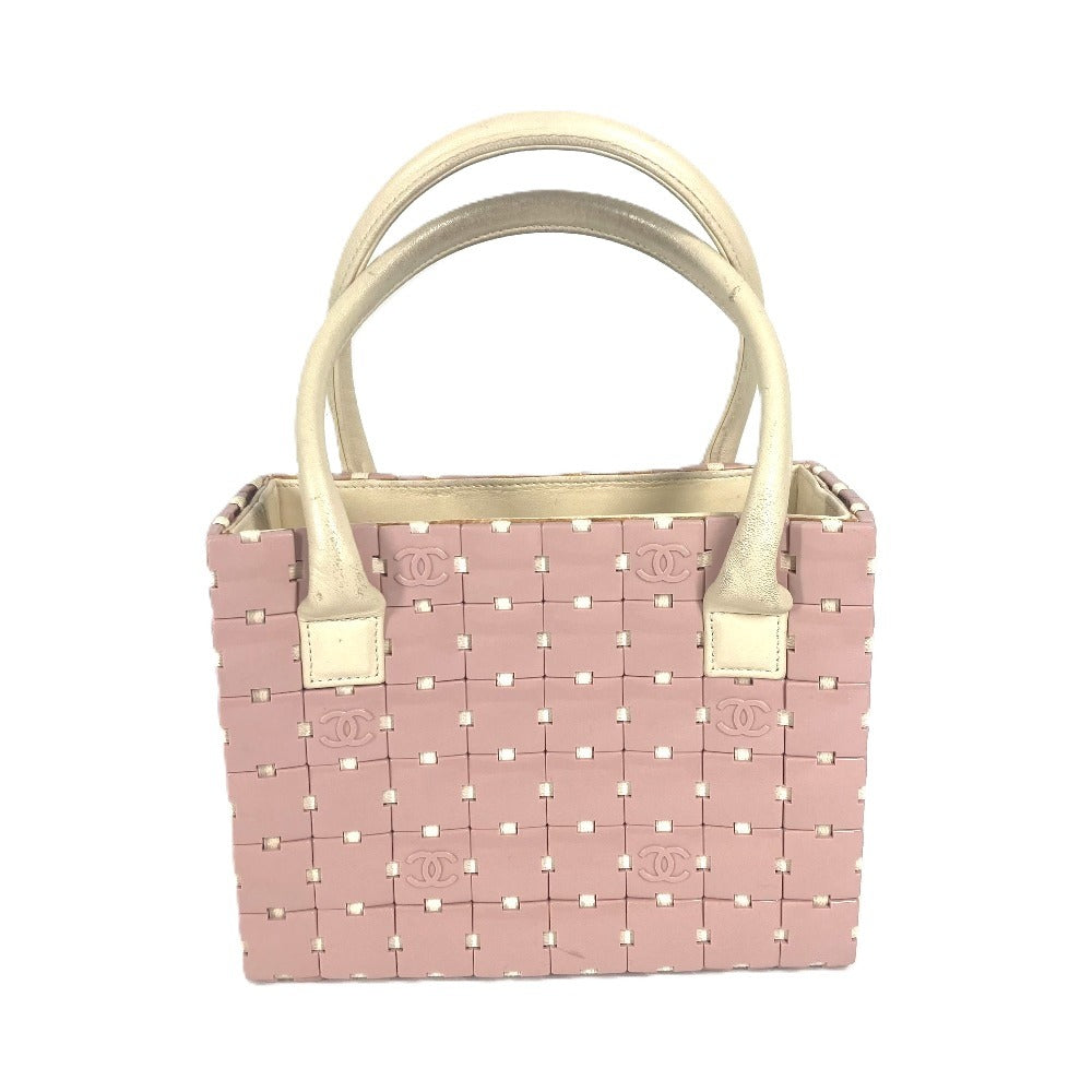 CHANEL Handbag Plastic, Leather pink Puzzle bag