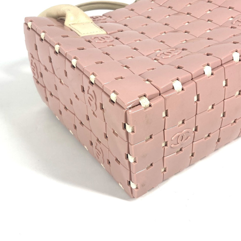 CHANEL Handbag Plastic, Leather pink Puzzle bag
