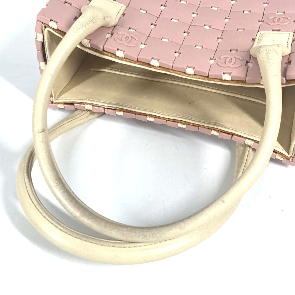 CHANEL Handbag Plastic, Leather pink Puzzle bag
