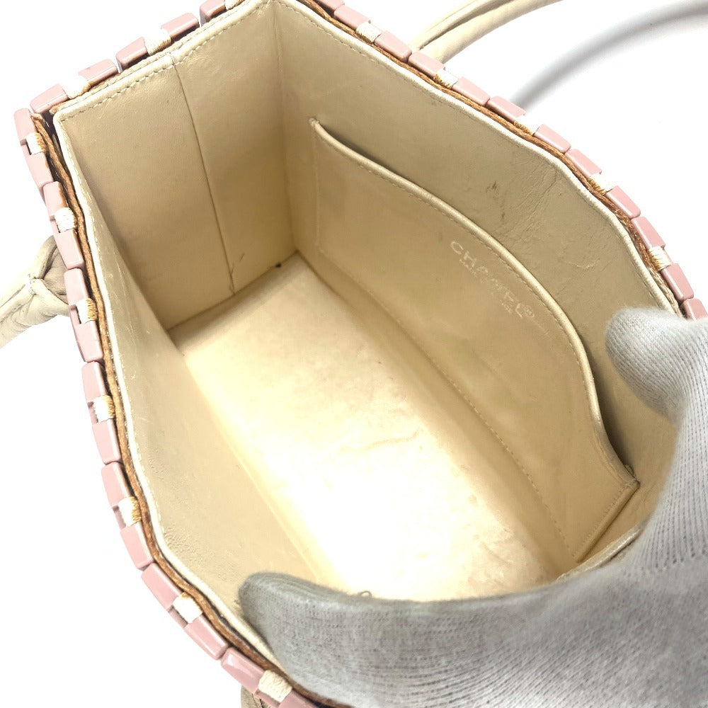 CHANEL Handbag Plastic, Leather pink Puzzle bag