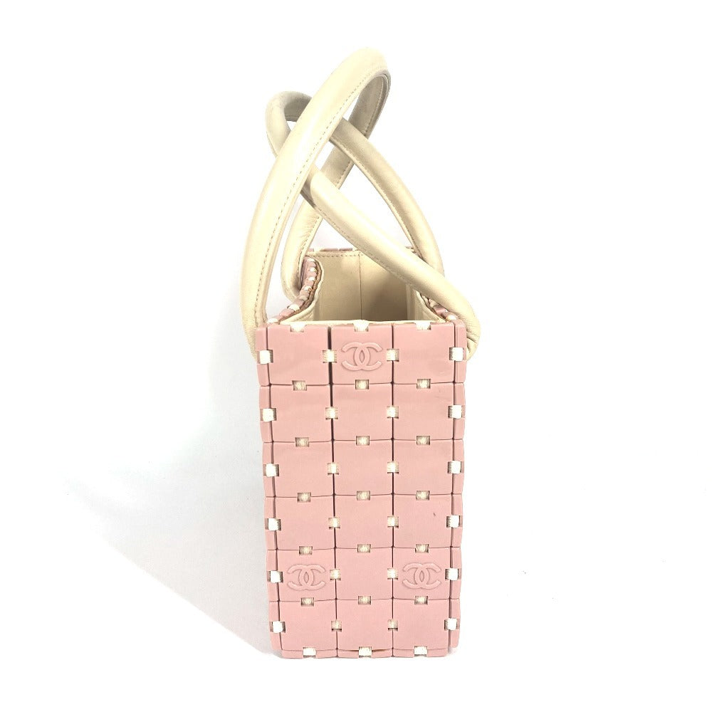 CHANEL Handbag Plastic, Leather pink Puzzle bag