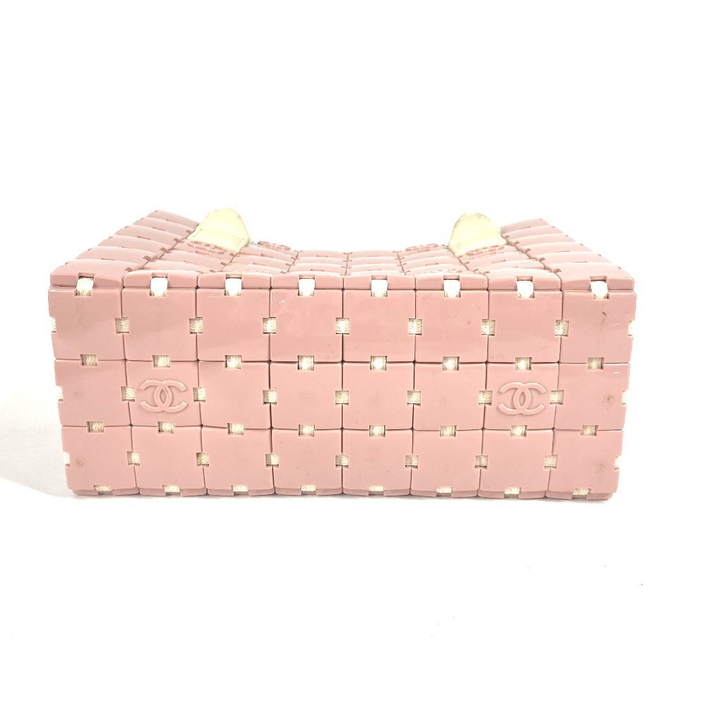 CHANEL Handbag Plastic, Leather pink Puzzle bag