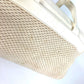 CHANEL Handbag Leather / canvas beige CC COCO Mark logo