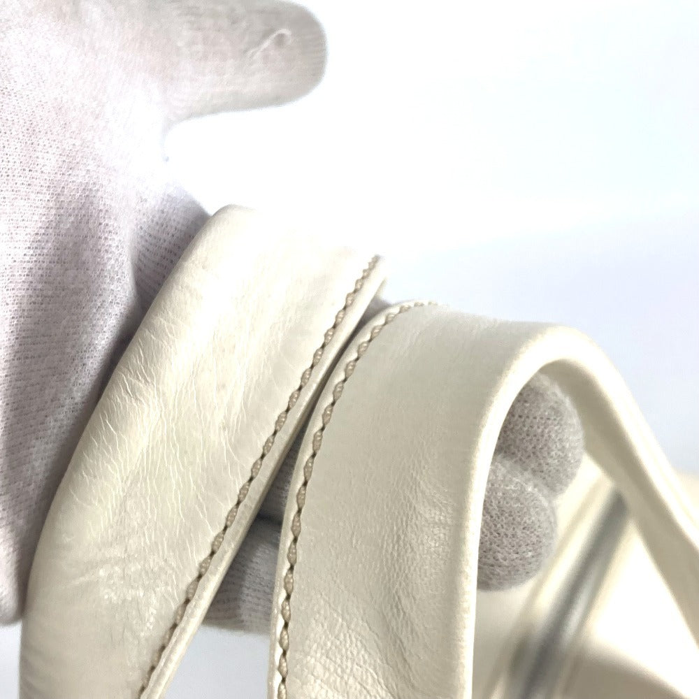 CHANEL Handbag Leather / canvas beige CC COCO Mark logo